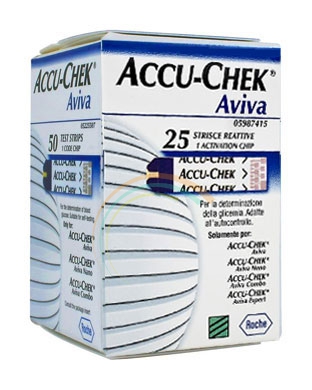 Accu-Chek Linea Controllo Glicemia Aviva 25 Strisce Rilevatrici