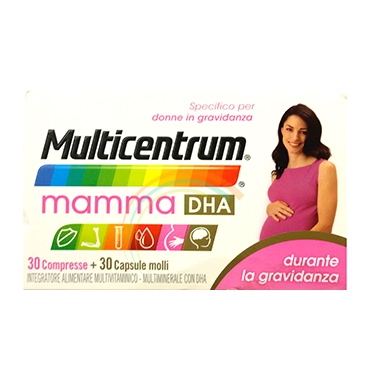 Multicentrum Linea Gravidanza Mamma DHA Integratore Alimentare 30+30