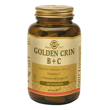Solgar Linea Vitamine Golden Crin B+C Integratore Alimentare 100 Tavolette