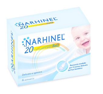 Narhinel Linea Pulizia Salute del Naso 20 Ricambi Soft per Aspiratore Nasale