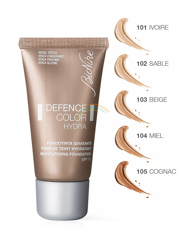 Bionike Linea Defence Color Hydra Fondotinta Idratante Illuminante 105 Cognac