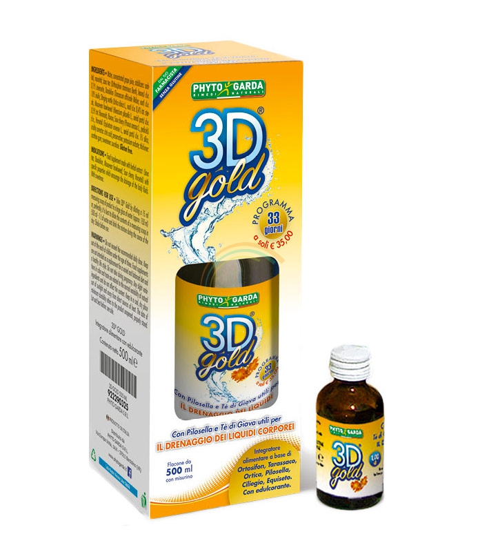 Phyto Garda Linea Drenanti 3D Gold Integratore Alimentare Soluzione 500 ml