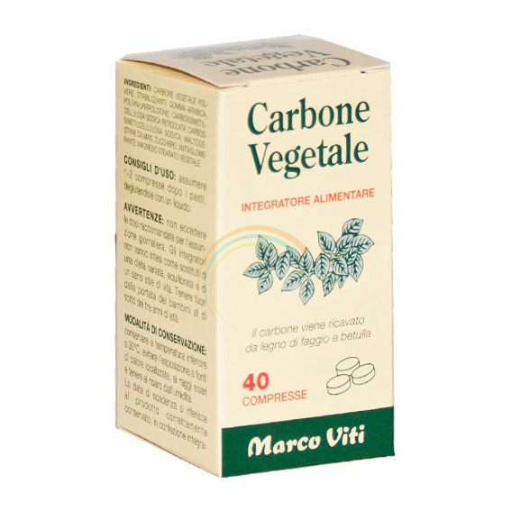 Marco Viti Linea Intestino Sano Carbone Vegetale Integratore 40 Compresse