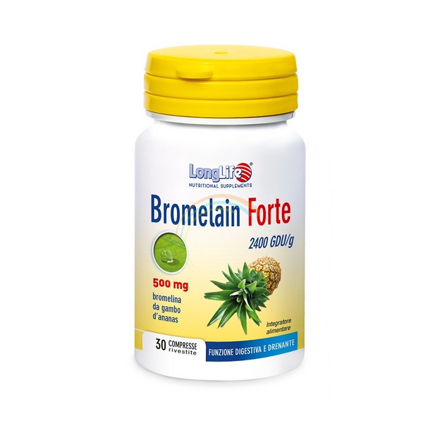 Long Life Linea Drenante Bromelain Forte Integratore Alimentare 30 Compresse
